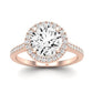 Columbine Diamond Matching Band Only (does Not Include Engagement Ring)  For Ring With Round Center rosegold