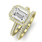 Columbine Emerald Diamond Bridal Set (Lab Grown Igi Cert) yellowgold