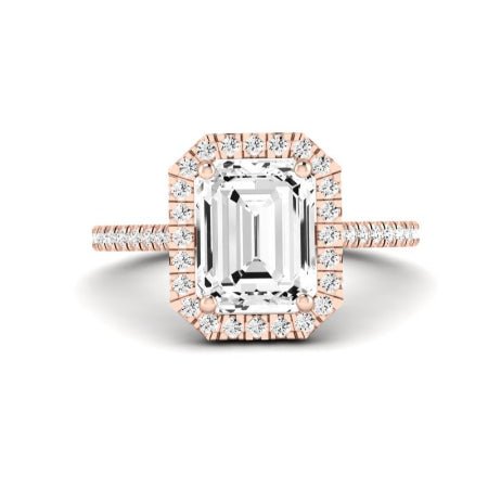 Columbine Emerald Diamond Bridal Set (Lab Grown Igi Cert) rosegold