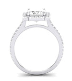 Columbine Emerald Diamond Engagement Ring (Lab Grown Igi Cert) whitegold