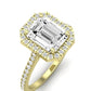 Columbine Emerald Diamond Engagement Ring (Lab Grown Igi Cert) yellowgold