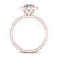 Columbine Cushion Diamond Bridal Set (Lab Grown Igi Cert) rosegold