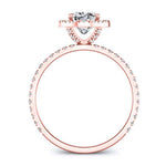 Columbine Cushion Diamond Bridal Set (Lab Grown Igi Cert) rosegold
