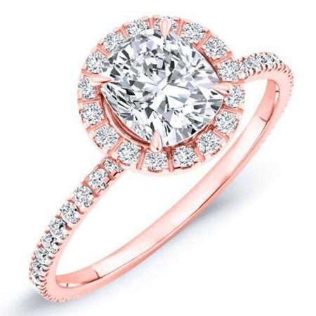 Columbine Cushion Diamond Engagement Ring (Lab Grown Igi Cert) rosegold