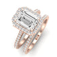 Columbine Emerald Diamond Bridal Set (Lab Grown Igi Cert) rosegold