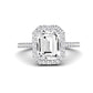 Columbine Emerald Diamond Bridal Set (Lab Grown Igi Cert) whitegold