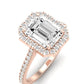 Columbine Emerald Diamond Engagement Ring (Lab Grown Igi Cert) rosegold