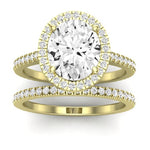 Columbine Oval Diamond Bridal Set (Lab Grown Igi Cert) yellowgold