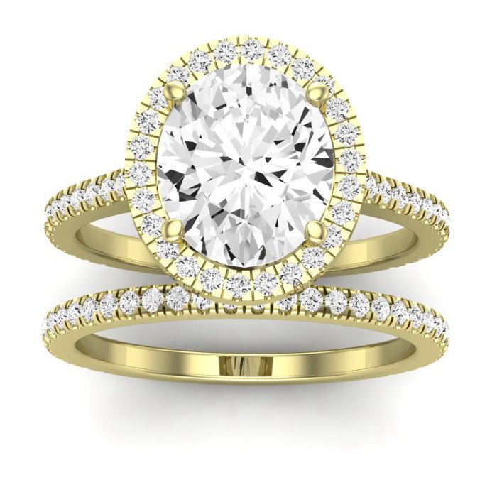 Columbine Oval Diamond Bridal Set (Lab Grown Igi Cert) yellowgold