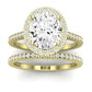 Columbine Oval Diamond Bridal Set (Lab Grown Igi Cert) yellowgold