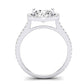 Columbine Oval Diamond Bridal Set (Lab Grown Igi Cert) whitegold