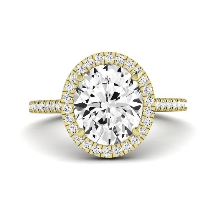 Columbine Oval Diamond Engagement Ring (Lab Grown Igi Cert) yellowgold