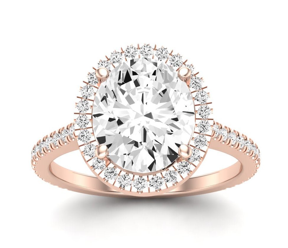 Columbine Oval Diamond Engagement Ring (Lab Grown Igi Cert) rosegold