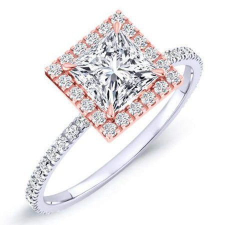 2.00 ct - Columbine - GIA Natural Princess Diamond Engagement Ring