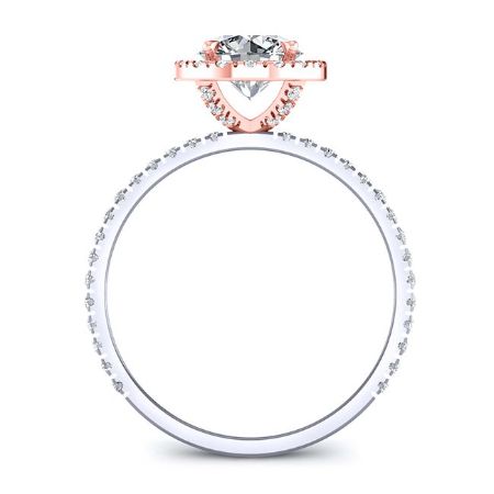 Columbine Round Diamond Bridal Set (Lab Grown Igi Cert) whitegold