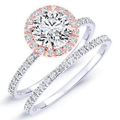 Columbine Round Diamond Bridal Set (Lab Grown Igi Cert) whitegold