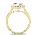 Columbine Diamond Matching Band Only (does Not Include Engagement Ring) For Ring With Cushion Center yellowgold