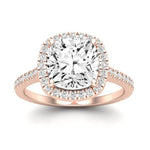 Columbine Diamond Matching Band Only (does Not Include Engagement Ring) For Ring With Cushion Center rosegold