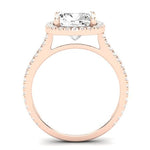 Columbine Diamond Matching Band Only (does Not Include Engagement Ring) For Ring With Cushion Center rosegold