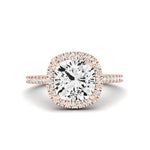 Columbine Diamond Matching Band Only (does Not Include Engagement Ring) For Ring With Cushion Center rosegold
