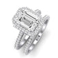 Columbine Diamond Matching Band Only (does Not Include Engagement Ring)  For Ring With Emerald Center whitegold