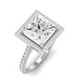 Columbine Diamond Matching Band Only (does Not Include Engagement Ring) For Ring With Princess Center whitegold