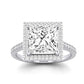 Columbine Diamond Matching Band Only (does Not Include Engagement Ring) For Ring With Princess Center whitegold