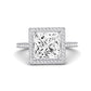 Columbine Diamond Matching Band Only (does Not Include Engagement Ring) For Ring With Princess Center whitegold