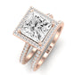 Columbine Diamond Matching Band Only (does Not Include Engagement Ring) For Ring With Princess Center rosegold