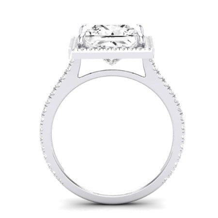 Columbine Diamond Matching Band Only (does Not Include Engagement Ring) For Ring With Princess Center whitegold