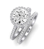 Columbine Diamond Matching Band Only (does Not Include Engagement Ring)  For Ring With Round Center whitegold