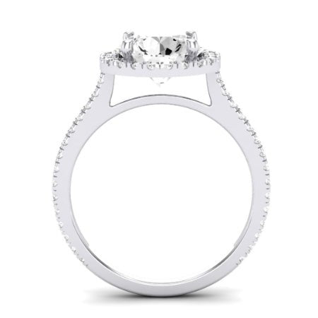 Columbine Diamond Matching Band Only (does Not Include Engagement Ring)  For Ring With Round Center whitegold