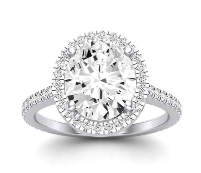 Columbine Oval Diamond Engagement Ring (Lab Grown Igi Cert) whitegold