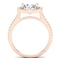 Columbine Oval Diamond Engagement Ring (Lab Grown Igi Cert) rosegold