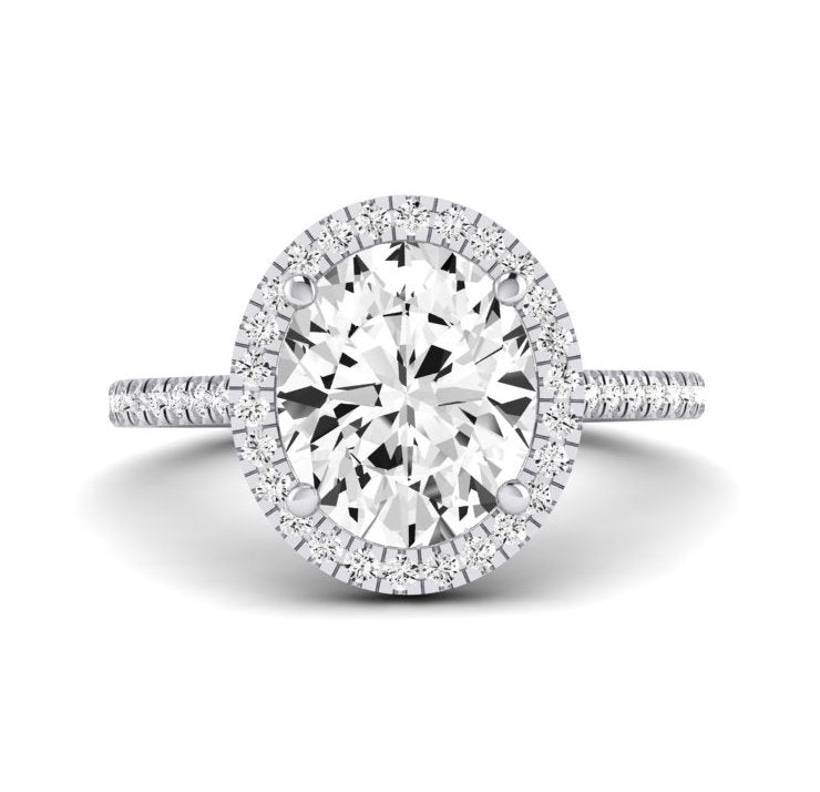 Columbine Oval Diamond Engagement Ring (Lab Grown Igi Cert) whitegold