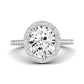 Columbine Oval Diamond Engagement Ring (Lab Grown Igi Cert) whitegold