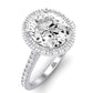 Columbine Oval Diamond Engagement Ring (Lab Grown Igi Cert) whitegold