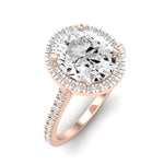 Columbine Oval Moissanite Bridal Set rosegold