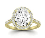 Columbine Oval Moissanite Engagement Ring yellowgold