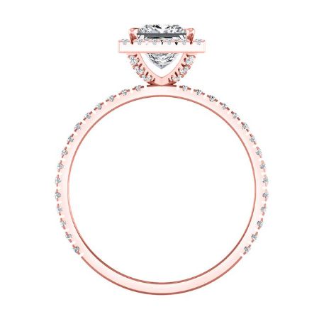 Columbine Princess Moissanite Bridal Set rosegold