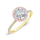 Columbine Round Diamond Bridal Set (Lab Grown Igi Cert) yellowgold