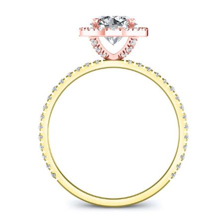 Columbine Round Diamond Engagement Ring (Lab Grown Igi Cert) yellowgold