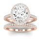 Columbine Oval Diamond Bridal Set (Lab Grown Igi Cert) rosegold