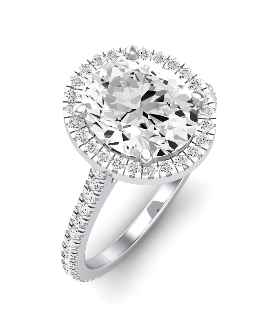 Columbine Oval Diamond Engagement Ring (Lab Grown Igi Cert) whitegold