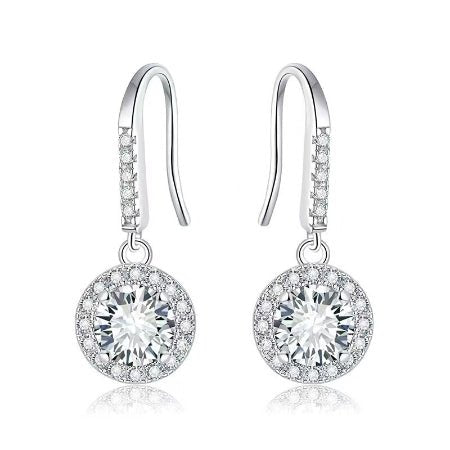 Connie Moissanite Earrings whitegold