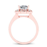 Coralbells Diamond Matching Band Only (engagement Ring Not Included) For Ring With Cushion Center rosegold