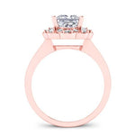 Coralbells Diamond Matching Band Only (engagement Ring Not Included) For Ring With Princess Center rosegold