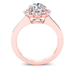 Coralbells Diamond Matching Band Only (engagement Ring Not Included) For Ring With Round Center rosegold