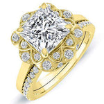 Coralbells Princess Diamond Bridal Set (Lab Grown Igi Cert) yellowgold