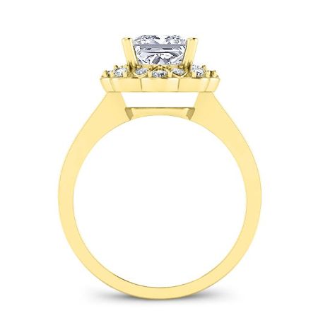 Coralbells Princess Moissanite Engagement Ring yellowgold